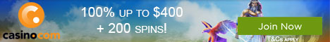 $400 Bonus Available At Casino.com