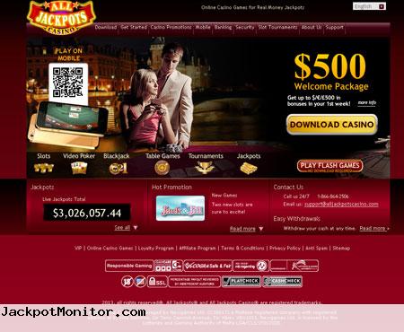 All Jackpots Casino Screenshot