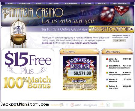 Pantasia Casino Screenshot