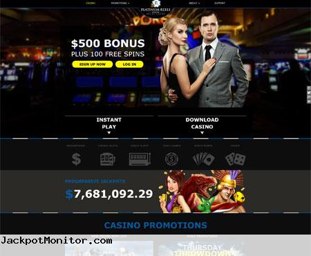 Platinum Reels Online Casino Screenshot